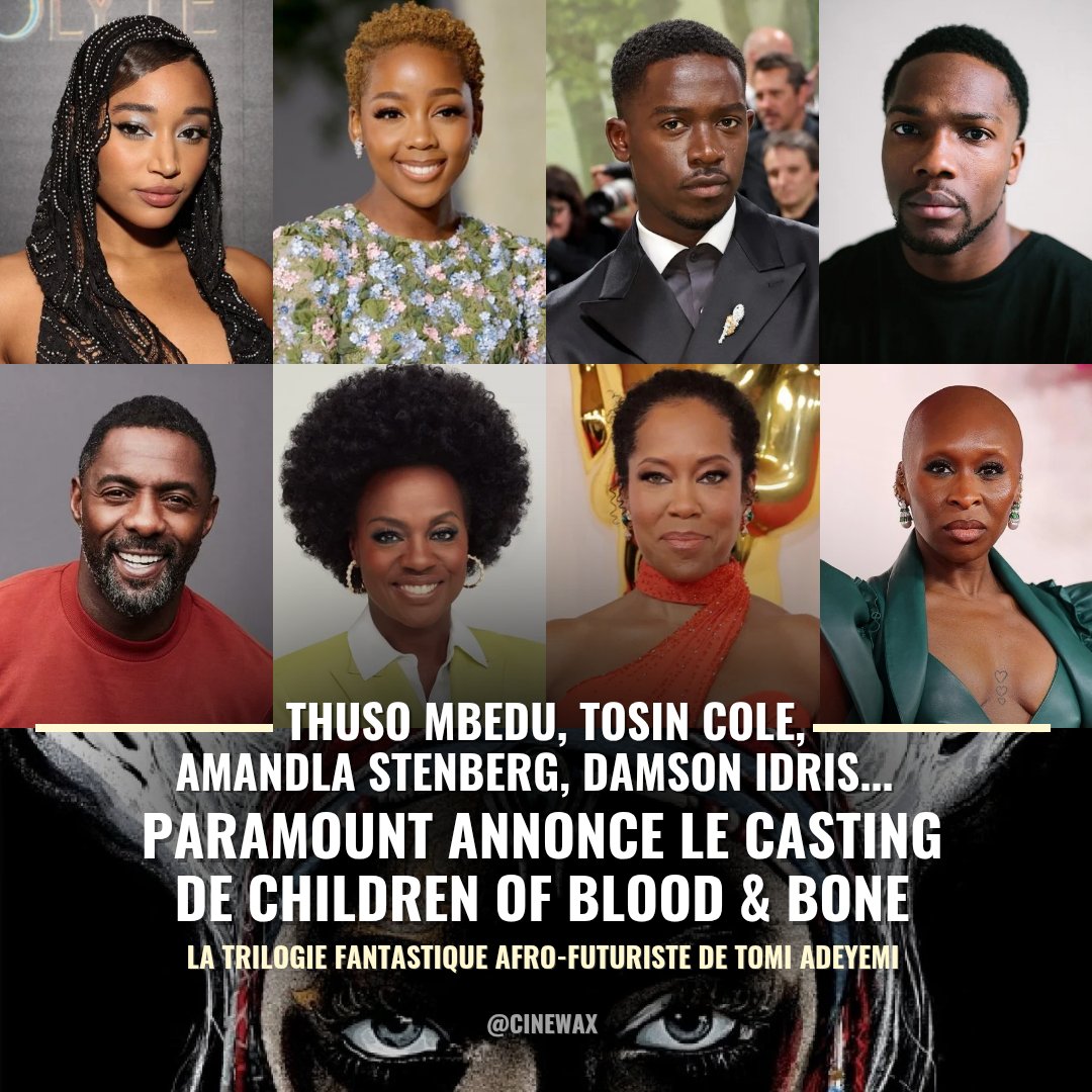 And just like that... Tomi Adeyemi arrive avec un casting de fou pour "Children of Blood and Bone", le premier film fantastique africain produit par Paramount Pictures 🇺🇸🇳🇬 

#tomiadeyemi #childrenofbloodandbones #Paramount #cinewax