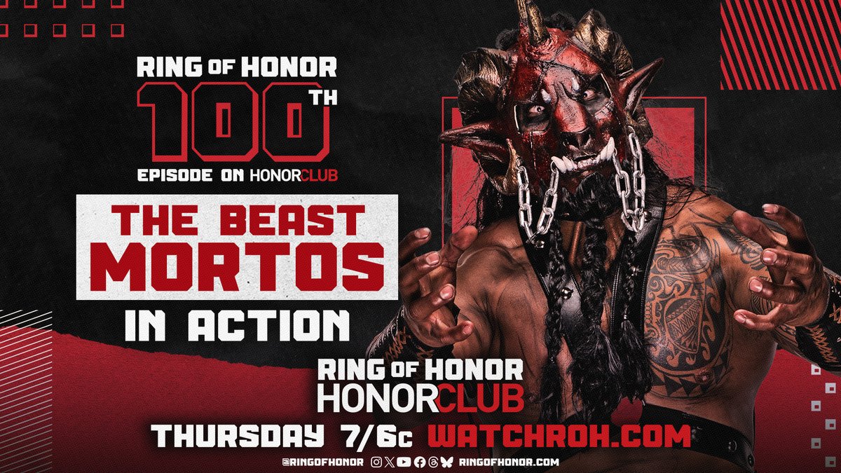 Super_Baby_Dean's tweet image. 👊🎈🐾🐾🎈👊ROH 100th EPISODE ON ROH TV JAN. 23, 2025 PREVIEW!👊🎈🐾🐾🎈👊

#ROH   #ROHTV   #ROH100   #PREVIEW   #KOMANDER   #QTMARSHALL   #SHIBATA   #SHANETAYLOR   #GATESOFAGONY   #TAYAVALKYRIE   #LADYFROST   #BEASTMORTOS   #OUTRUNNERS   #LEILAGREY

fightful.com/wrestling/roh-…