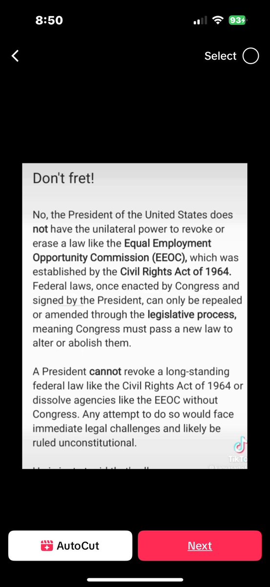 WTW_TV1's tweet photo. No the President of the United States DOES NOT HAVE THE UNILATERAL POWER TO REVOKE THE CIVIL RIGHTS ACT OF 1964. https://t.co/8C3SuUAmi3