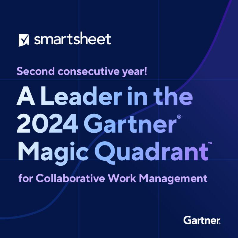 HarderReed's tweet photo. Why did Gartner name Smartsheet a Leader in the 2024 Magic Quadrant™ for Collaborative Work Management (#CWM)? Find out in the full report, here: https://t.co/1BMyos9OgF https://t.co/bB5XsZazZR