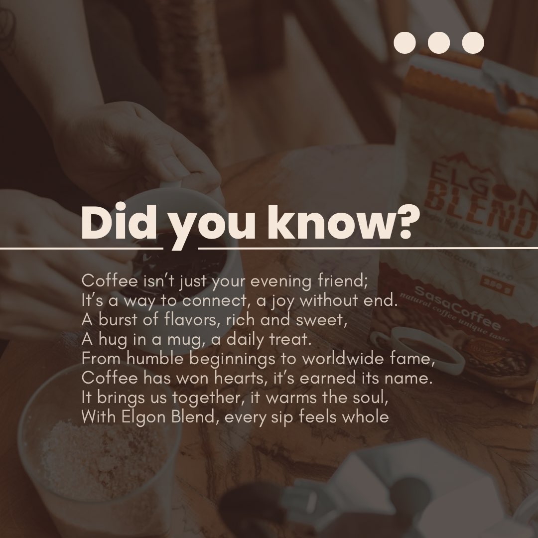 Elgon Blend (@elgonblend) on Twitter photo 