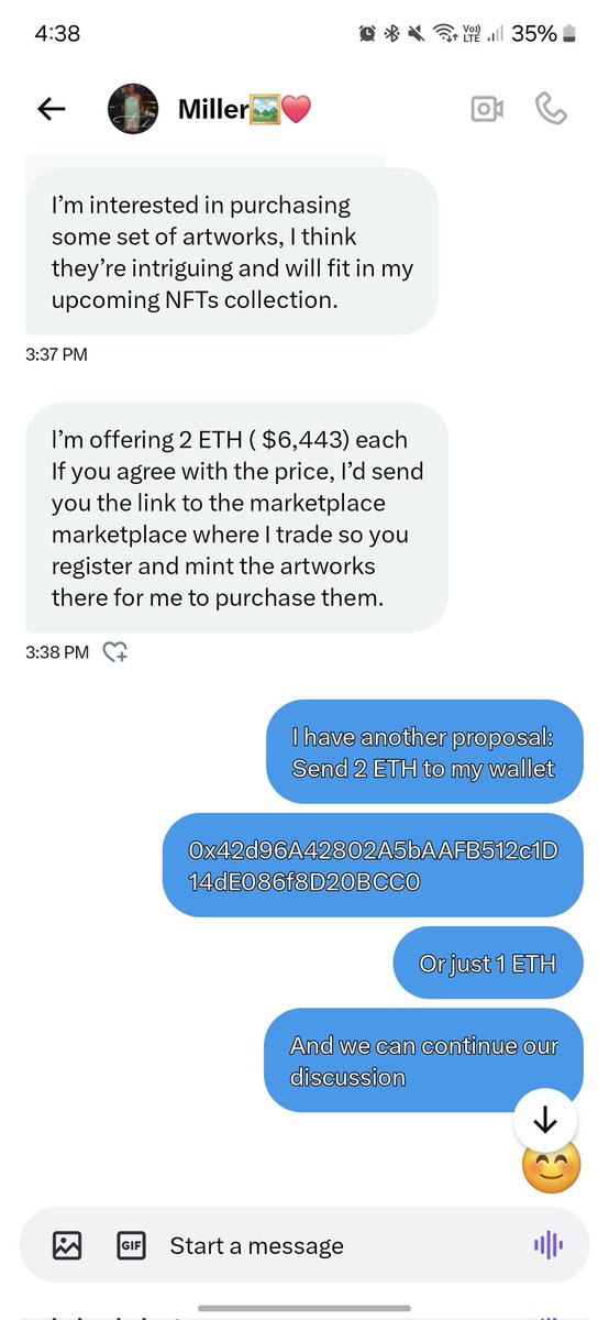 molfarka_art's tweet photo. Love U, my dear scammer @MillerTrish10
#nftscam #nftscammer https://t.co/dwVok1SZ2J