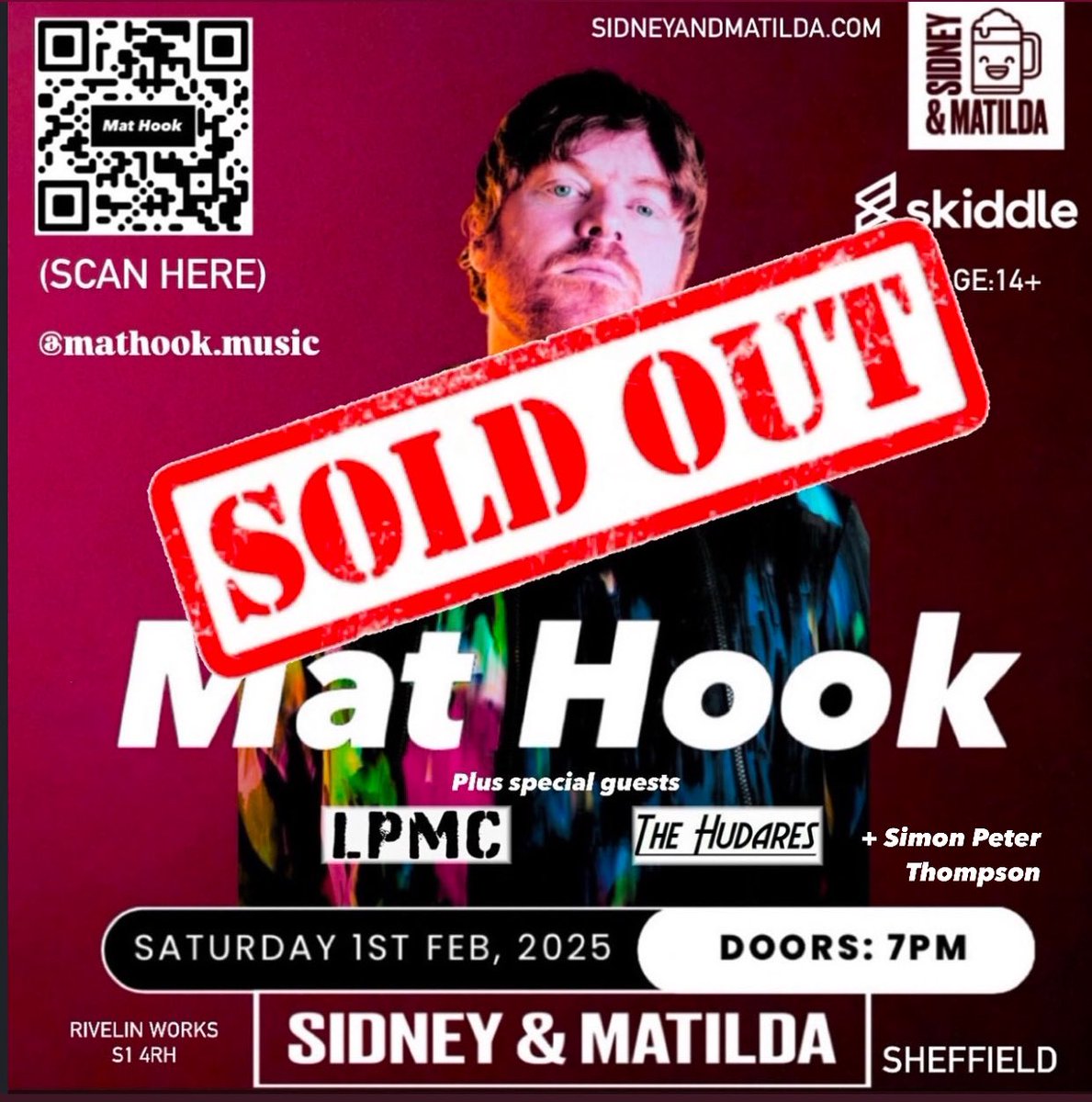 Mat Hook Music (@mathookmusic) on Twitter photo As a final little treat for my sold out <a href="/sidneymatilda/">sidneyandmatilda</a> gig on 1st Feb. @simonpeterthompson from Sheff legends <a href="/AlvarezKings/">Alvarez Kings</a> is gonna come down and open up the night with a special little acoustic performance! As a final little treat for my sold out <a href="/sidneymatilda/">sidneyandmatilda</a> gig on 1st Feb. @simonpeterthompson from Sheff legends <a href="/AlvarezKings/">Alvarez Kings</a> is gonna come down and open up the night with a special little acoustic performance!