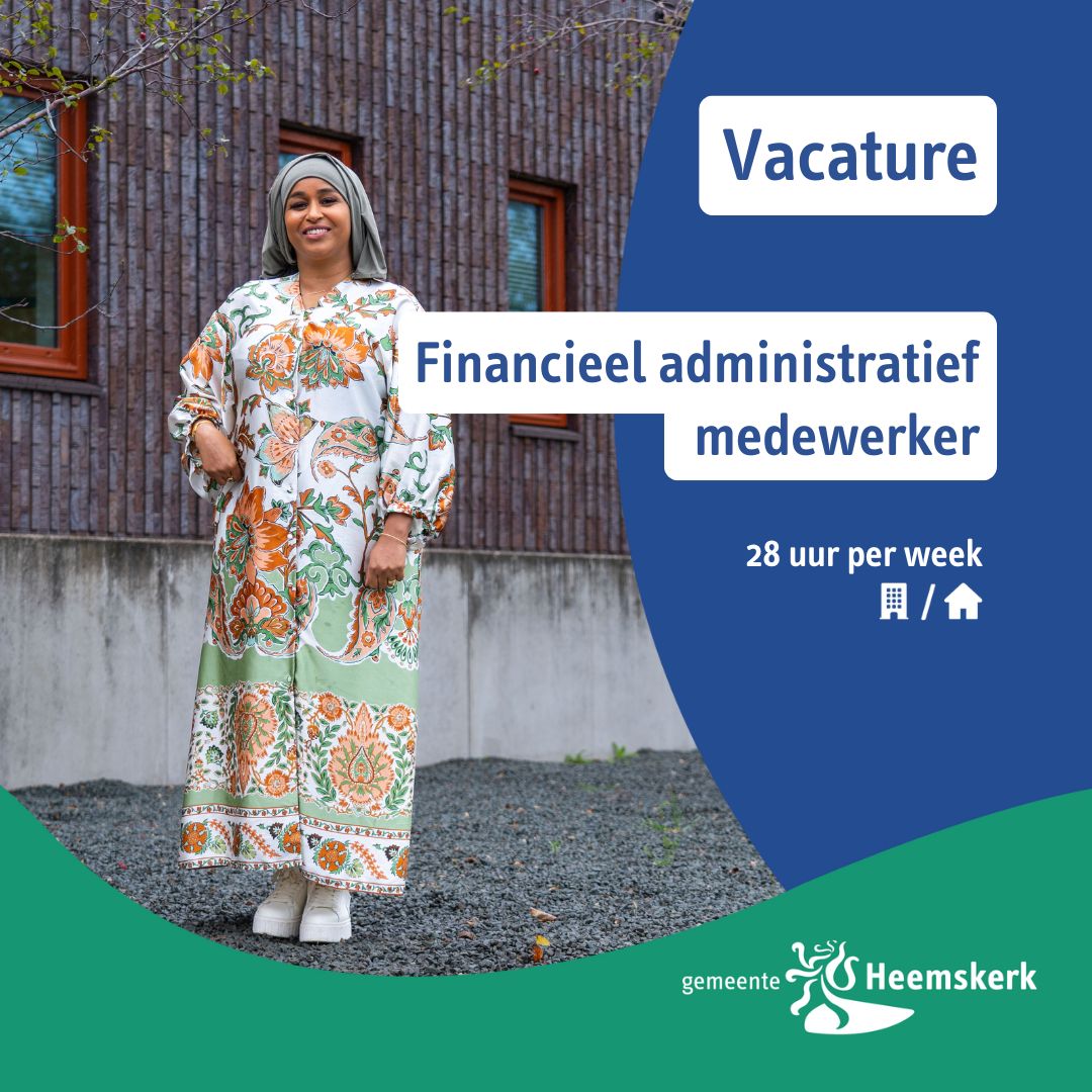 #Vacature | Financieel Administratief Medewerker (28 uur) 

Zorg jij voor een soepele financiële administratie? Controleer facturen, ondersteun bij schuldhulpverlening en maak het verschil in #Heemskerk! 

Solliciteer vóór 6 februari 2025 ⤵️  werkenbij.heemskerk.nl/vacatures/fina…