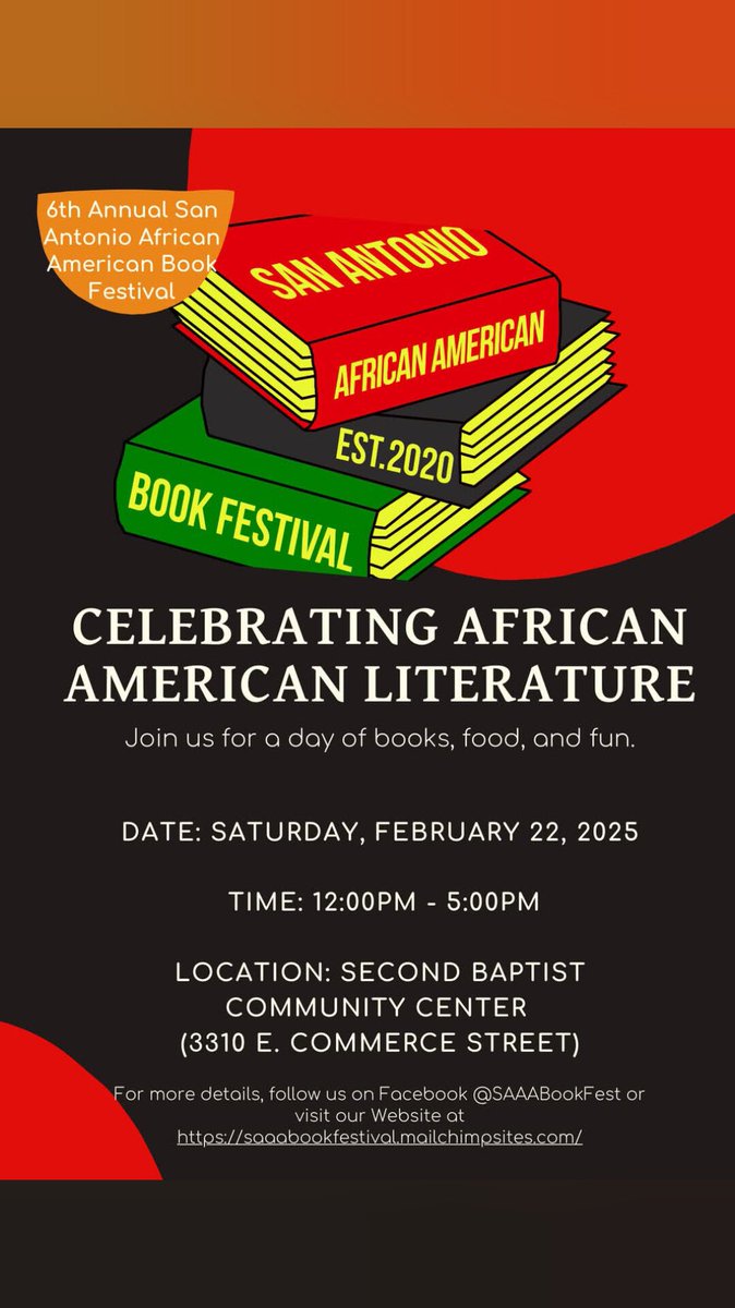 ccwblack's tweet photo. Hope to see you at the San Antonio African American Book Festival next month. Being held at the Second Bapist Community Center. I'm very blessed &amp; grateful to be making my debut. 🙏🏾
#SanAntonio #BlackAuthors #BlackArtists https://t.co/irBRRbHDAh