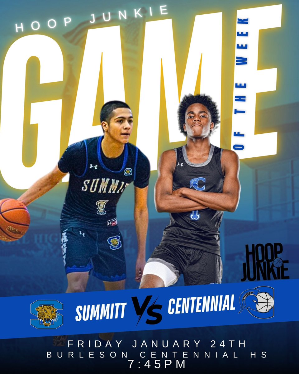 Hoop Junkie Game of The Week! Both teams ranked top 20 in the state. Should be a good one. <a href="/JunitBasketball/">M.Summit Basketball</a> vs <a href="/SpartanHoopsMBB/">Spartan Basketball</a>