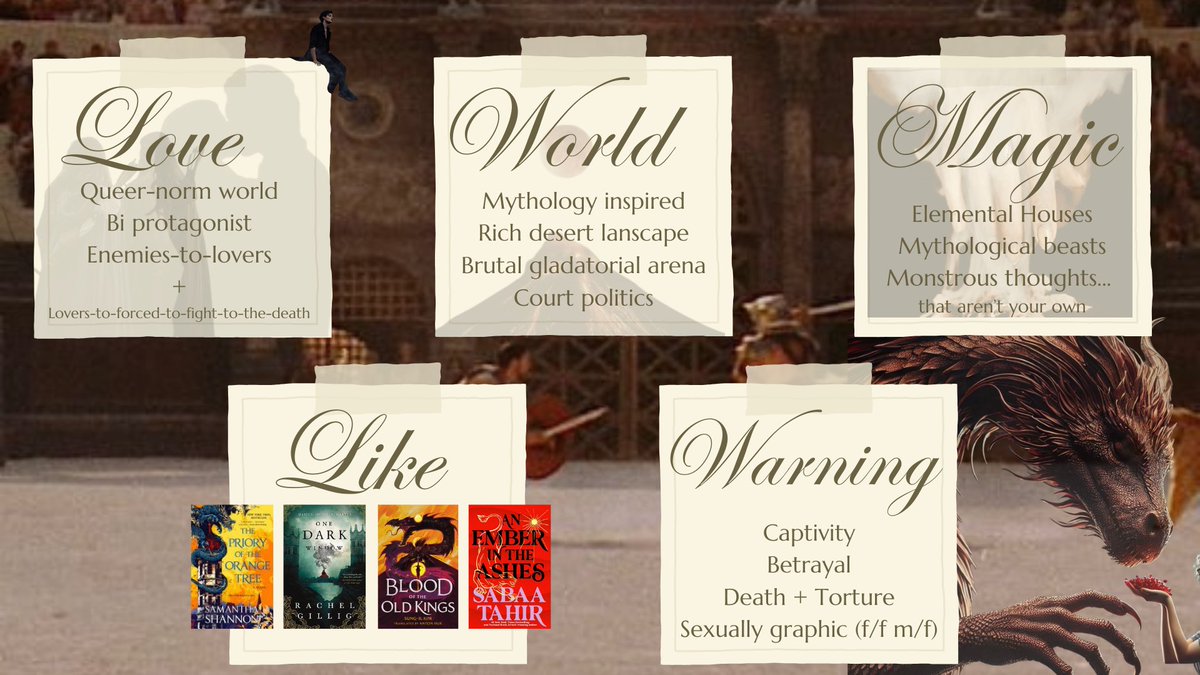 HannahRWriting's tweet photo. Agent's Guide to SS:
👑Geopolitical complexities of PRIORY OF THE 🍊🌳
⚔️Cousin dynamics of TOG Series
🔥High Stakes World of AN EMBER IN THE ASHES
🐉Haunting voice of ONE DARK 🪟’s Nightmare—if he were an entitled, occasionally sassy, fire-breathing serpent

#YouDeservepIt #A #Q https://t.co/NEehhLoBqg