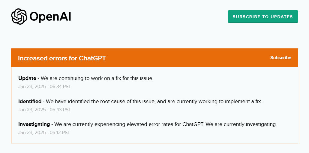 lufermalgo's tweet photo. ChatGPT esta caído. #ChatGPTdown #OpenAI https://t.co/SpOxQ8p9Kt