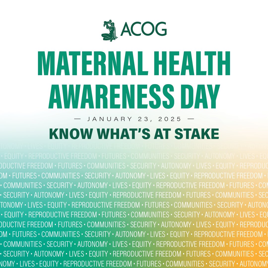 Today, in honor of #MaternalHealthAwarenessDay, ACOG District II elevates what is truly at stake for New Yorkers as the national maternal mortality crisis continues and as we anticipate new federal challenges to access equitable and comprehensive reproductive health care.