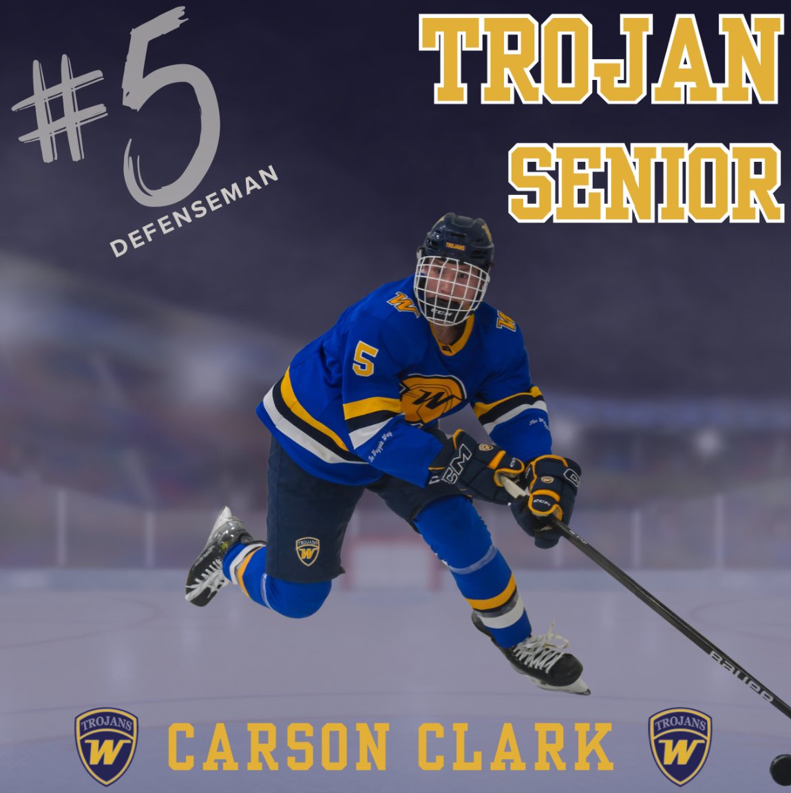 WHS_boyshockey's tweet photo. Day 2 of our Senior Highlight Posts!  #5 Carson Clark  #WayzataWay https://t.co/LX3LZqvwxc