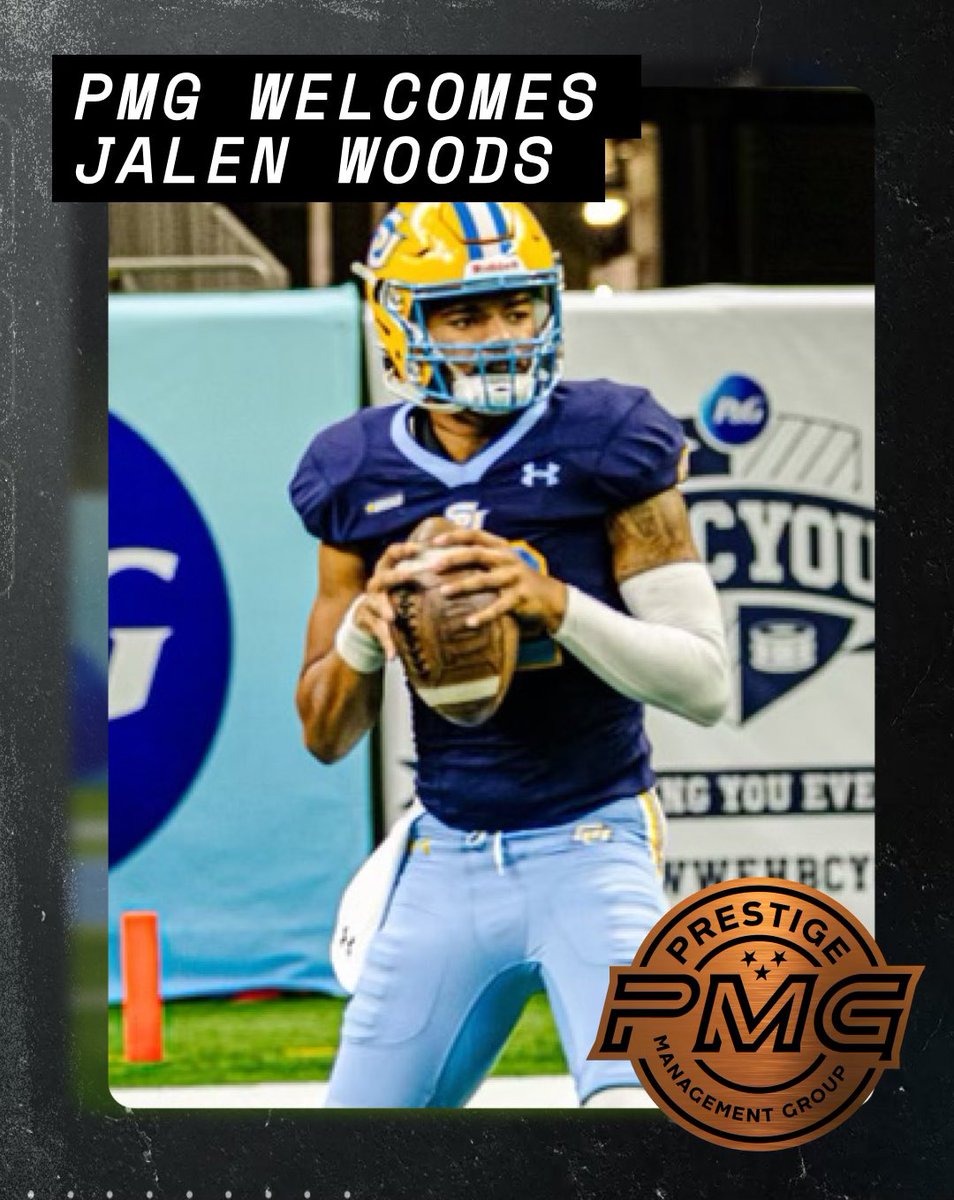 Rashad Phillips (@rp3natural) on Twitter photo On behalf of <a href="/PrestigeMgmtLLC/">Prestige Management Group</a> I couldn’t be more excited to announce the signing of <a href="/j_woods2/">Jalen Woods</a> the future starting QB for the Southern Jaguars! Jalen is a tremendous leader with a gifted arm, and poise. Southern finished 1st in the west division. Next season Jalen has a chance to On behalf of <a href="/PrestigeMgmtLLC/">Prestige Management Group</a> I couldn’t be more excited to announce the signing of <a href="/j_woods2/">Jalen Woods</a> the future starting QB for the Southern Jaguars! Jalen is a tremendous leader with a gifted arm, and poise. Southern finished 1st in the west division. Next season Jalen has a chance to