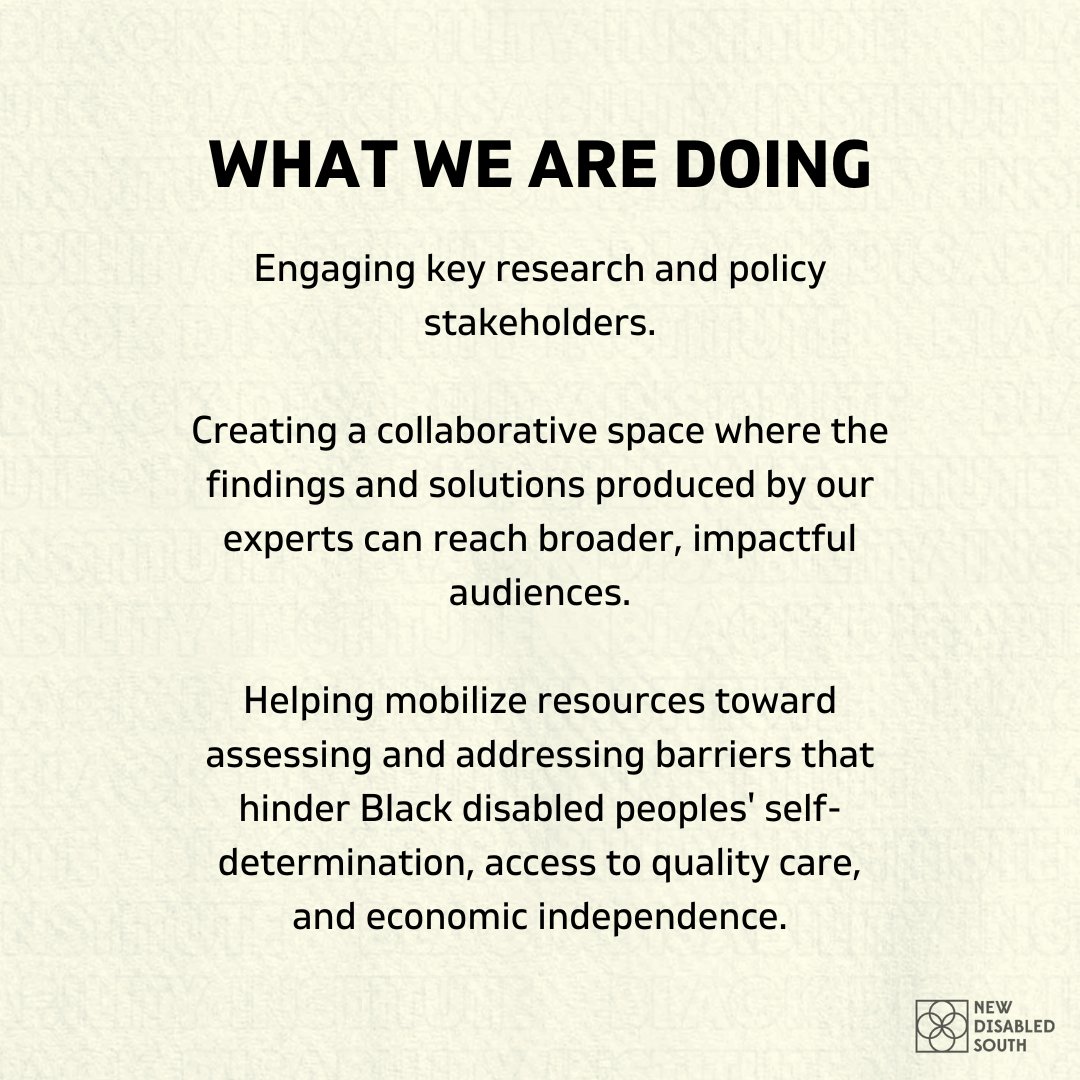 DisabledSouth's tweet photo. In this moment, it’s more important than ever that we center Southern Black disabled folks in all aspects of our work, and BDI helps us expand that in a new way. We'll have more exciting updates to share on BDI soon! https://t.co/RvilM23C4E