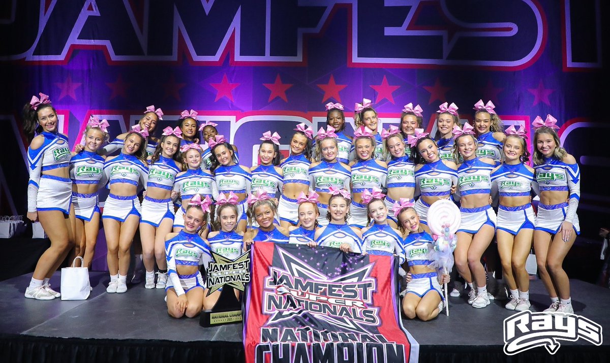 National Champions, one more time. Let’s go, Rays!! 

🩷🍭 Jamfest was gRAYt to us! Can’t wait to get back to work. 

See ya soon Cheersport 🫡