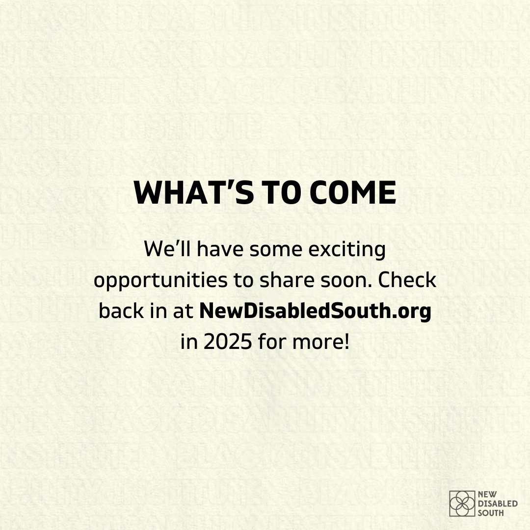 DisabledSouth's tweet photo. In this moment, it’s more important than ever that we center Southern Black disabled folks in all aspects of our work, and BDI helps us expand that in a new way. We'll have more exciting updates to share on BDI soon! https://t.co/RvilM23C4E