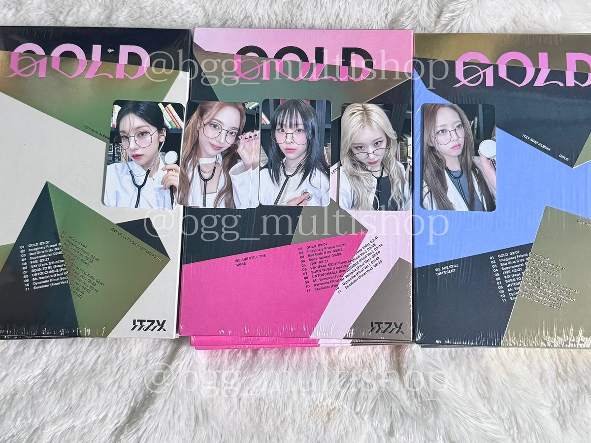 bgg_multishop's tweet photo. อัลบั้ม STANDARD ITZY GOLD รอบ Makestar Pat Pat ver. & Doctor ver. มาถึงไทยแล้วนะคะ ทางเราจะเริ่มจัดส่งช่วงสัปดาห์หน้าน้าาาาา💘⭐️
#bgg_update https://t.co/S8GFTeLJlP
