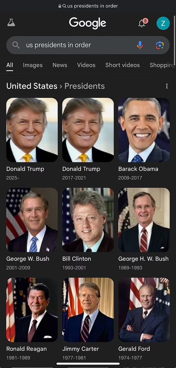 MarioNawfal's tweet photo. 🚨GOOGLE ERASES BIDEN FROM LIST OF US PRESIDENTS

After Trump’s return to the White House, social media users noticed that Google had completely removed Joe Biden from its list of US presidents, displaying Obama’s term followed by both of Trump’s presidencies—but nothing for Biden.

Outraged liberals accused Google of trying to erase Biden’s presidency, with some linking the glitch to Google CEO Sundar Pichai’s attendance at Trump’s inauguration alongside tech giants like Elon, Bezos, and Zuck.

Google quickly fixed the issue this morning, restoring Biden’s name to search results. The company has not yet commented on the controversy.

Source: Daily Mail