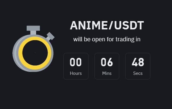 Animecoin on <a href="/binance/">Binance</a> ⏰