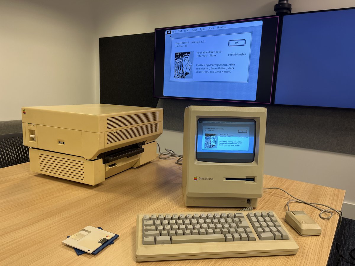 Happy 40th birthday to the <a href="/Apple/">Apple</a> LaserWriter, containing the first commercial use of <a href="/Adobe/">Adobe</a>'s PostScript language.

The LaserWriter, PostScript, and Aldus PageMaker would go on to revolutionise the publishing industry, and then change the entire world.

68kmla.org/bb/index.php?t…