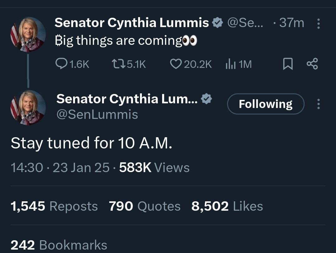 CryptoDad1984's tweet photo. Ooh, this better be what I hope it is. 🙏 #strategicbitcoinreserve https://t.co/9tblkBTmwL