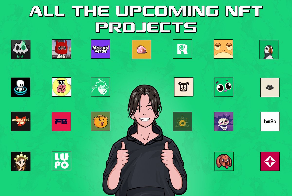 All the upcoming NFT projects and Mint details

1. <a href="/onchainheroes/">Onchain Heroes: Maze of Gains</a> Heroes

• Gen1 FP: 4.5 ETH
• Team: <a href="/skarly/"></a> 
• Chain: Abstract
• Mint: TBA

2. <a href="/steadyteddys/">steady teddys 🧸⛓️</a> 

• Team: <a href="/thesky7er/">Skyler</a> 
• CM: <a href="/SmokeyTheBera/">Smokey The Bera 🐻⛓</a> (community voted)
• Chain: Berachain
• Mint: when intern decide