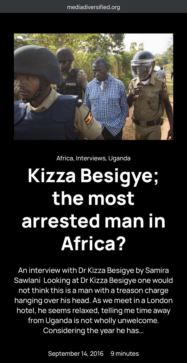 SharingUbuntu's tweet image. Dr. Kizza Besigye may not be the most arrested man in the world, but he shouldn’t be jailed for his opinion nor should he be denied access to food and threatened with death by a public hanging by the military dictatorship of Mr. Museveni. #FreeBesigye #FreeKizzaBesigye