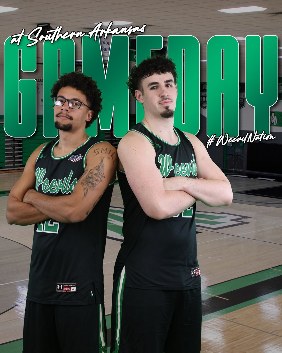 Heading to Magnolia for rivalry night 👊

🆚: Southern Arkansas University
📺: youtube.com/@MuleriderSpor…
📊: uamsports.com/coverage
🏟️: W.T. Watson Athletic Center
📍: Magnolia, AR
⌚️: 7:30 PM

#WeevilNation