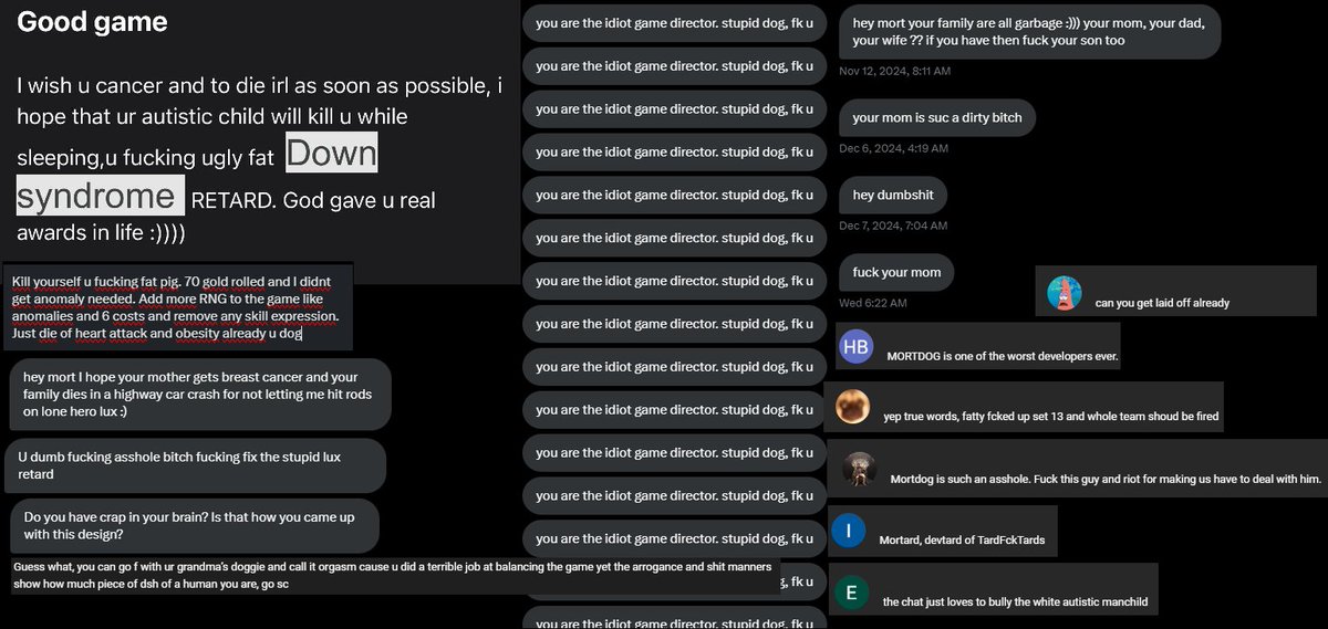 Longer post today about a kind of serious non TFT topic, so skip today if you're looking for fun stuff.

I'm generally pretty lucky. I would consider my "approval rating" as a game dev on a popular game to be pretty high, and TFT is a great game that does lots of good things for