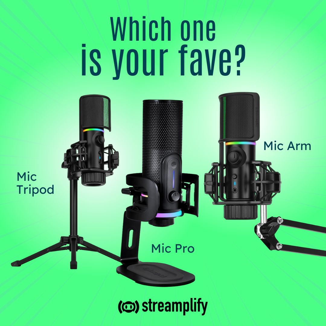 streamplify's tweet photo. Podcasting or streaming—what’s your mic setup of choice? Each one’s built to support you in different ways! 🛠️🎤
#Streamplify #MICPRO #MIC #Streaming #Podcasting #MicSetup https://t.co/ylGdR6OedT