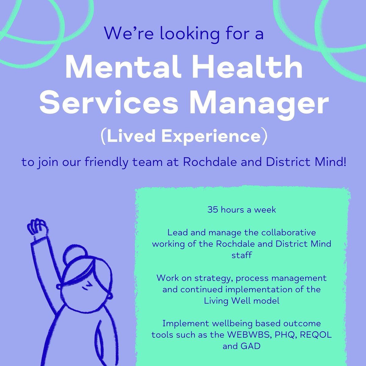 Rochdale and District Mind (@rochdalemind) on Twitter photo Join our team at Rochdale and District Mind!
To find out more about these roles head to our website - rochdalemind.org.uk/get-involved/j…
Or contact us -
Call - 01706 752 338
Email - peopleandculture@rochdalemind.org.uk Join our team at Rochdale and District Mind!
To find out more about these roles head to our website - rochdalemind.org.uk/get-involved/j…
Or contact us -
Call - 01706 752 338
Email - peopleandculture@rochdalemind.org.uk