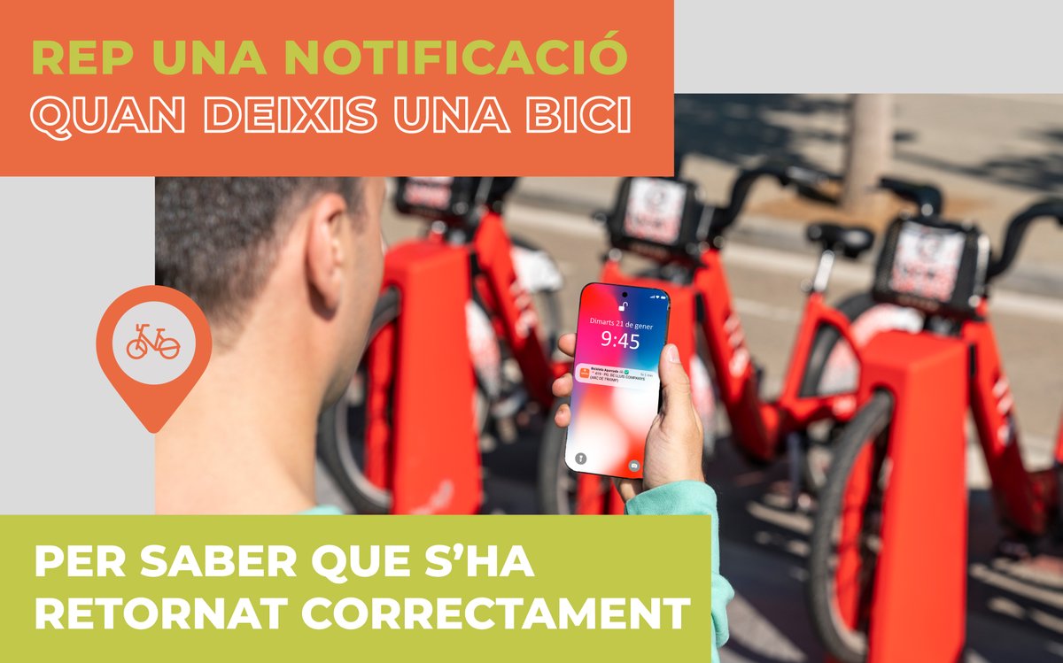 Comprovar que has finalitzat un trajecte amb <a href="/bicing/">bicing</a> és molt important, i ara t'ho posem més fàcil! 🚲👀

🔔📲✅ Activa les notificacions al teu mòbil i, quan ancoris una bicicleta, rebràs un avís conforme la devolució s'ha efectuat correctament. Més ràpid i còmode!

#somsmouers