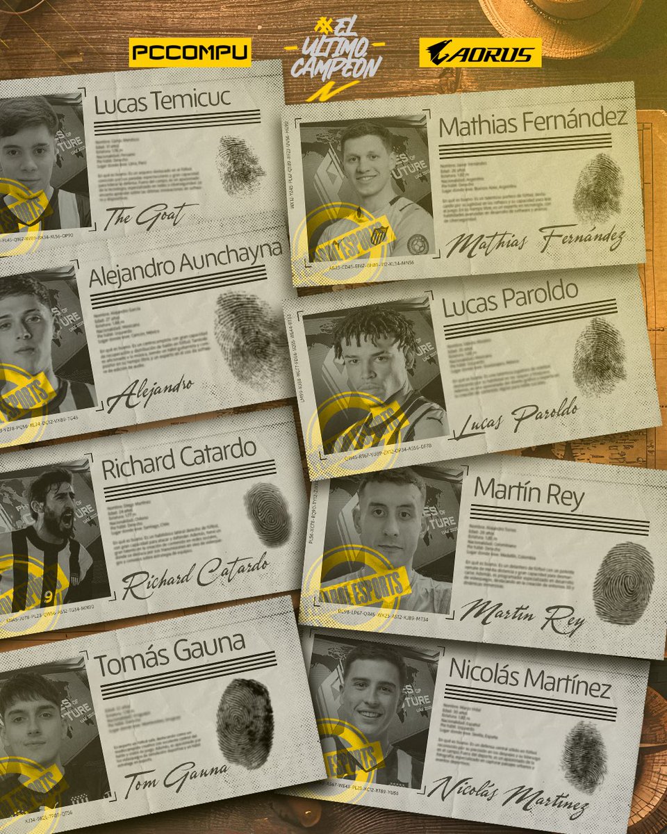 𝗣𝗟𝗔𝗡𝗧𝗘𝗟 𝗢𝗙𝗜𝗖𝗜𝗔𝗟 📁

Estos serán nuestros representantes en los Phygital Games Uruguay 2025 🇺🇾

El torneo se disputará en el Palacio Peñarol el día sábado 25 y domingo 26 de enero.