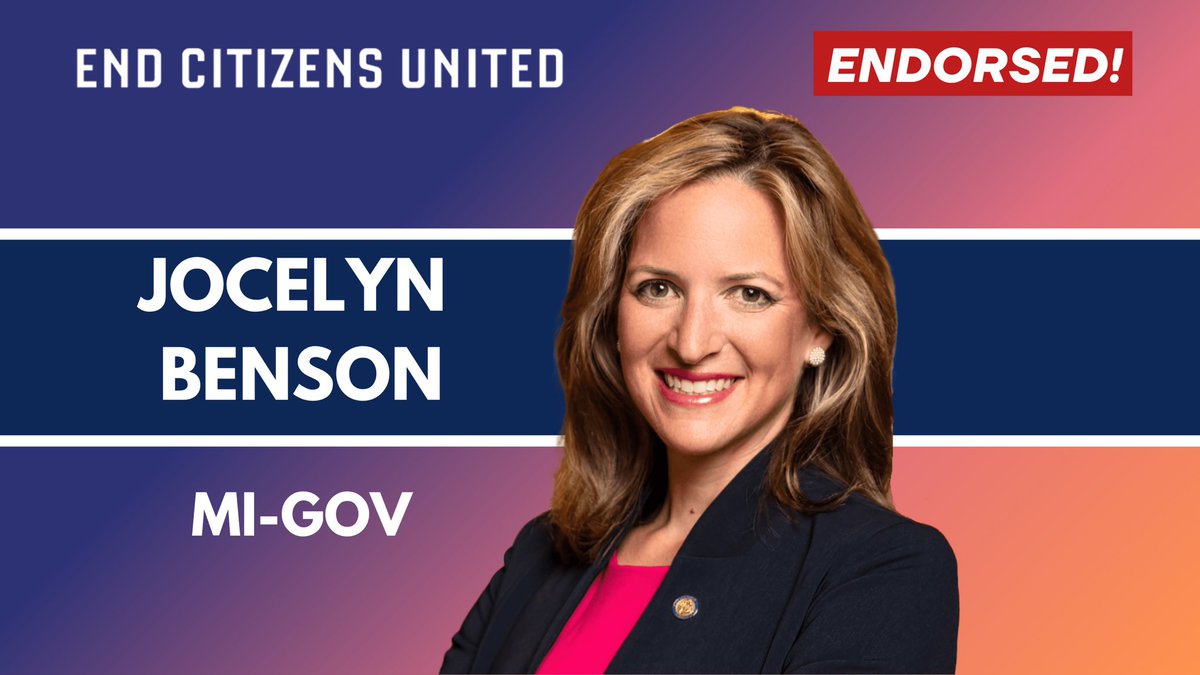 🚨 ENDORSEMENT ALERT 🚨 We're proud to announce our endorsement of <a href="/JocelynBenson/">Jocelyn Benson</a> for Michigan governor. 

Under her leadership as Secretary of State, Michigan has become a national model for election security. She has the vision and experience to deliver results. #MIGOV #MIPOL