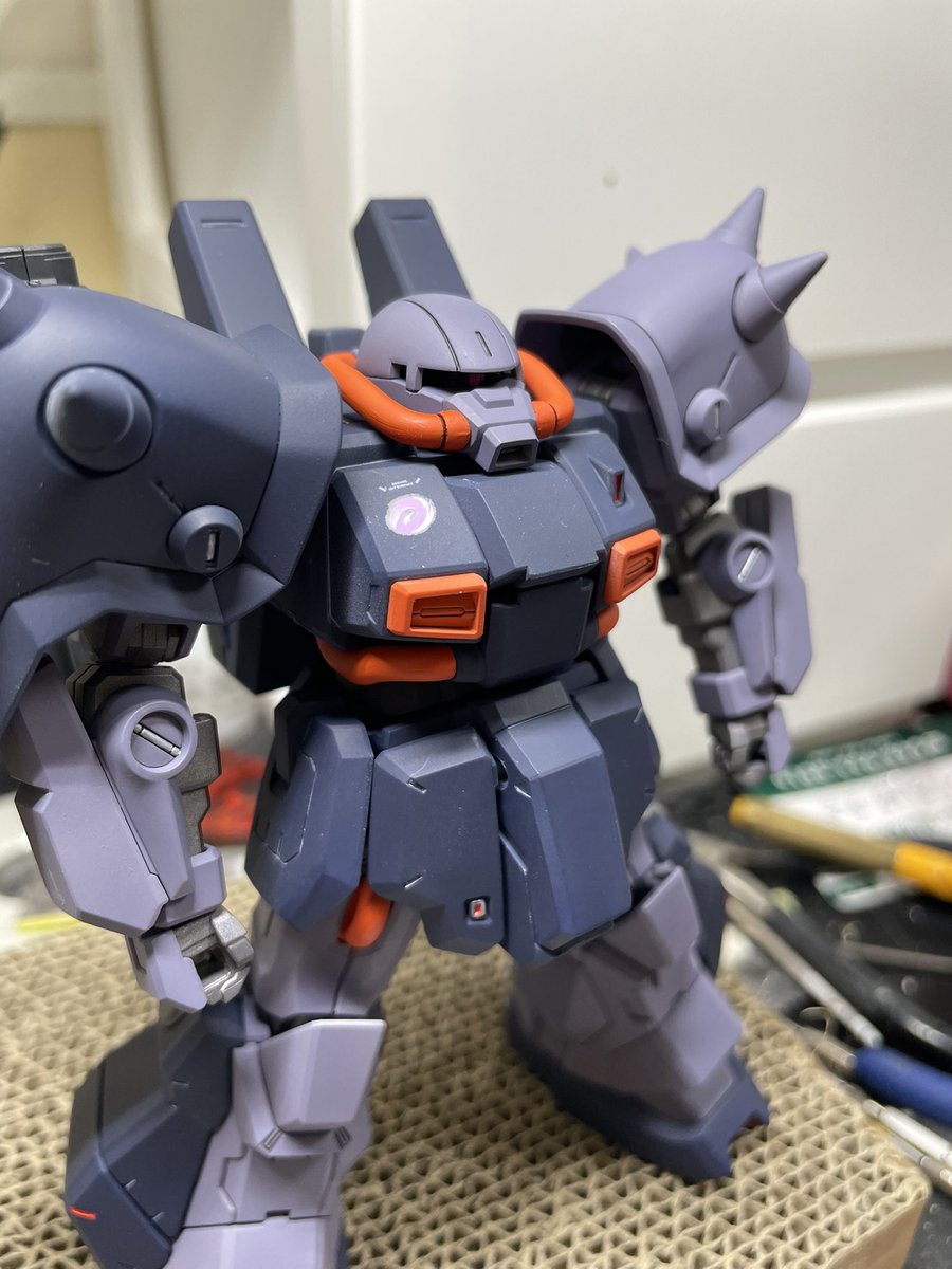 amnt_mk's tweet photo. 今年2作目　色分け忘れてて筆塗り部分塗装しました
#ハイザックカスタム　#ガンプラ https://t.co/FfGYMdU02Y