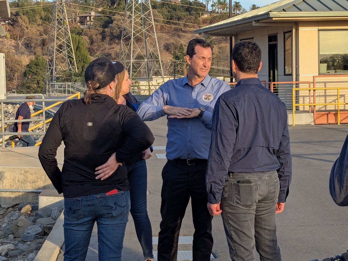 APWAGovAffairs's tweet photo. .@APWAScott was with @CA_DWR's Karla Nemeth as she toured post #lafires2025 with @LACoPublicWorks's Dir. Mark Pestrella https://t.co/y4f4WZOh41