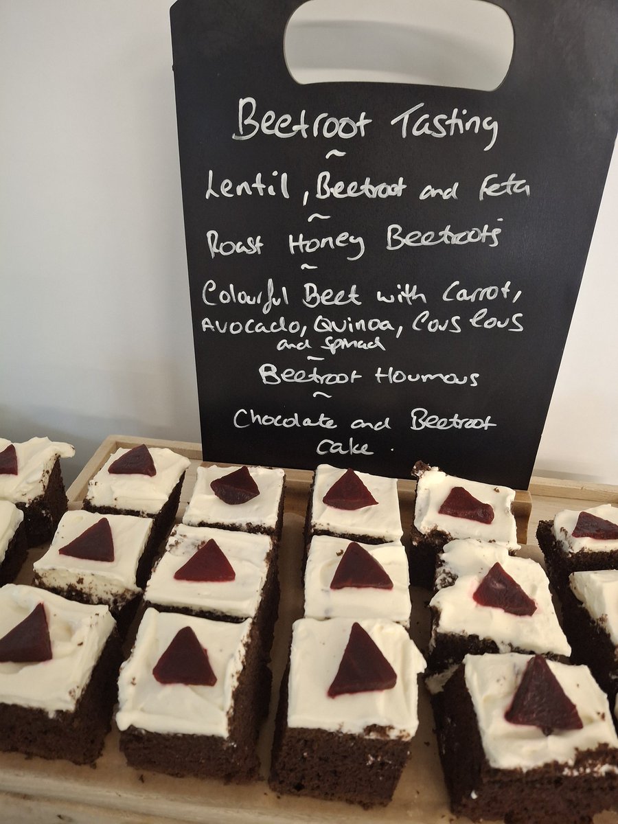 Beetroot tasting table <a href="/newlandhouse/">Newland House School</a> Chocolate and Beetroot cake with a Cream Cheese Frosting very popular <a href="/CharlieW0109/">Charlie Warren</a> <a href="/MaryMar89923871/">Mary Martin</a> <a href="/melrahaman/">Melissa Rahaman</a> <a href="/HolroydHowe/">Holroyd Howe</a>