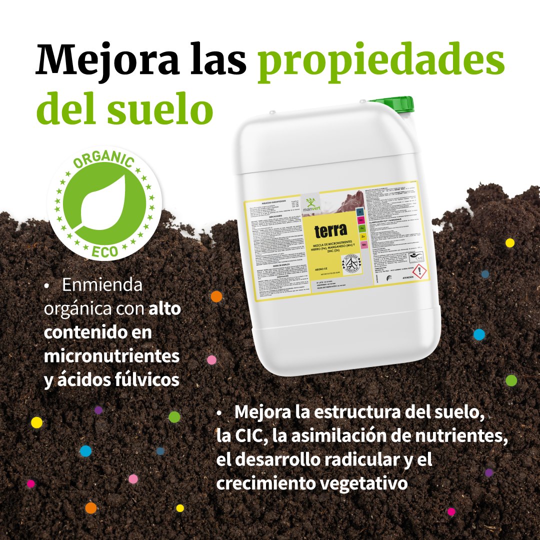 manvert_'s tweet image. Mejora las propiedades del suelo con #manvertterra🌱
Alto contenido en ácidos fúlvicos y micronutrientes.
Contribuye a un mayor potencial productivo, rendimiento y calidad de los frutos.
¿Lo has aplicado en tus cultivos? ¡Compártenos tu experiencia!
#agriculturasostenible