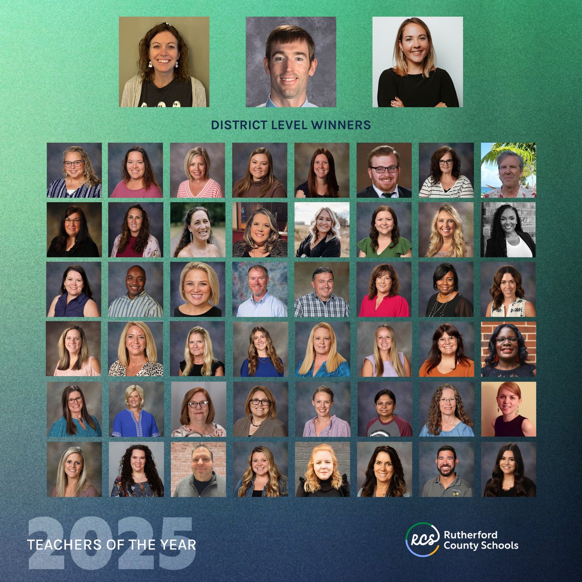 RCS announces 2024-2025 Teachers of the Year

Three teachers selected as district level winners representing elementary, middle and high school levels

January 23, 2025

Read more here:
rcschools.net/apps/news/arti…