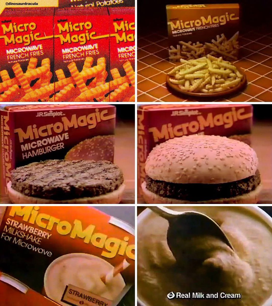 HorrorMovieBBQ's tweet photo. Im desiring Micro Magic once again. Give me that partially warm milkshake with the giant chunk of ice cream in the middle, the spongy bacon cheeseburgers and soggy fries. Even with all their flaws, they were legit the most perfect food in the world.
Photo credit: @DinosaurDracula https://t.co/sfUMOKs1Id