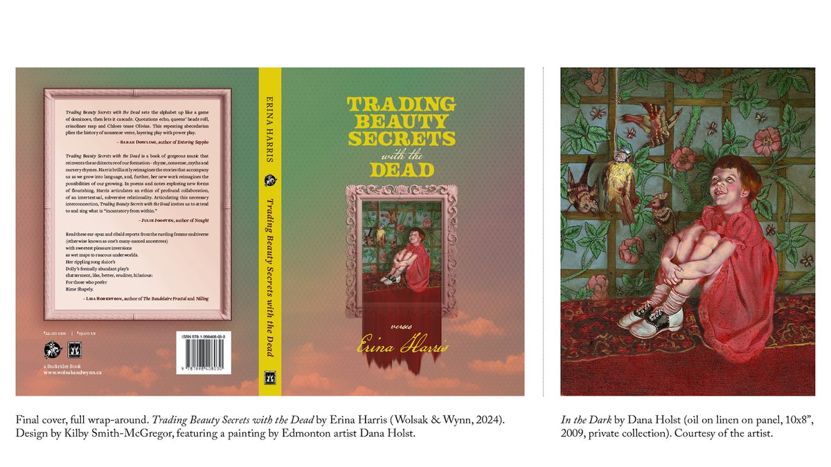All Lit Up - now on bsky as alllitupcanada (@alllitupcanada) on Twitter photo "Sometimes I call myself a reluctant maximalist." Book designer (and poet!) <a href="/KilbySM/">Kilby Smith-McGregor</a> walks us through her cover design of TRADING BEAUTY SECRETS WITH THE DEAD (Wolsak & Wynn), by Erina Harris.
alllitup.ca/beautiful-book⦠"Sometimes I call myself a reluctant maximalist." Book designer (and poet!) <a href="/KilbySM/">Kilby Smith-McGregor</a> walks us through her cover design of TRADING BEAUTY SECRETS WITH THE DEAD (Wolsak & Wynn), by Erina Harris.
alllitup.ca/beautiful-bookā¦