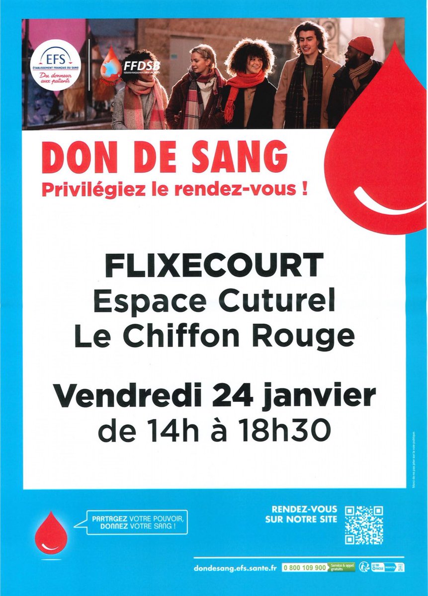 BilletRibeiro's tweet image. 🩸Un geste simple, un impact immense. Chaque don compte !

#DonDeSang #Flixecourt #Solidarité