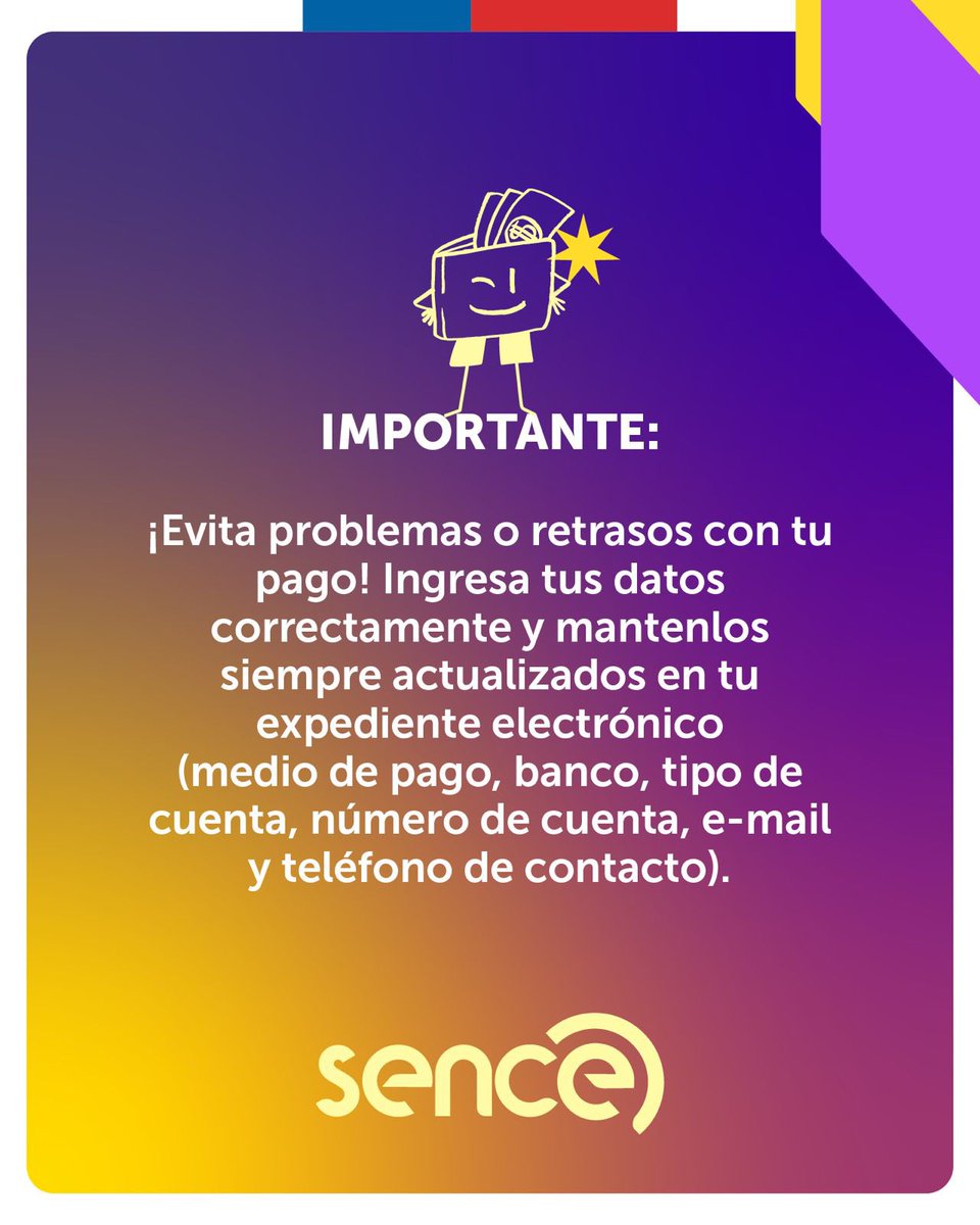 ✨ ¡Llegó el momento que estabas esperando! ✨
📅 Conoce las fechas de pago mensual del Subsidio al Empleo Joven (#SEJ) y el Bono al Trabajo de la Mujer (#BTM).

💡 Desliza para consultar el calendario actualizado.

✅ Más detalles en sence.cl
#Bono #SEJ #BTM