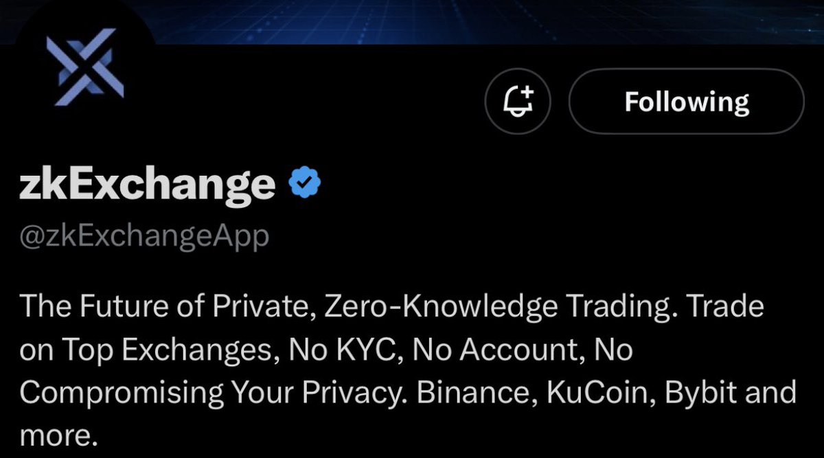 Give <a href="/zkExchangeApp/">zkExchange</a> a look. If you want true privacy trading. This is the exchange that facilitates that🫶

$ZKEX is a long hold for me as it’s touched ath twice in a week. Shows HEAVY DEMAND for privacy.✍️

BULLISH on this project. In 5 figures, sold ZERO. 📸