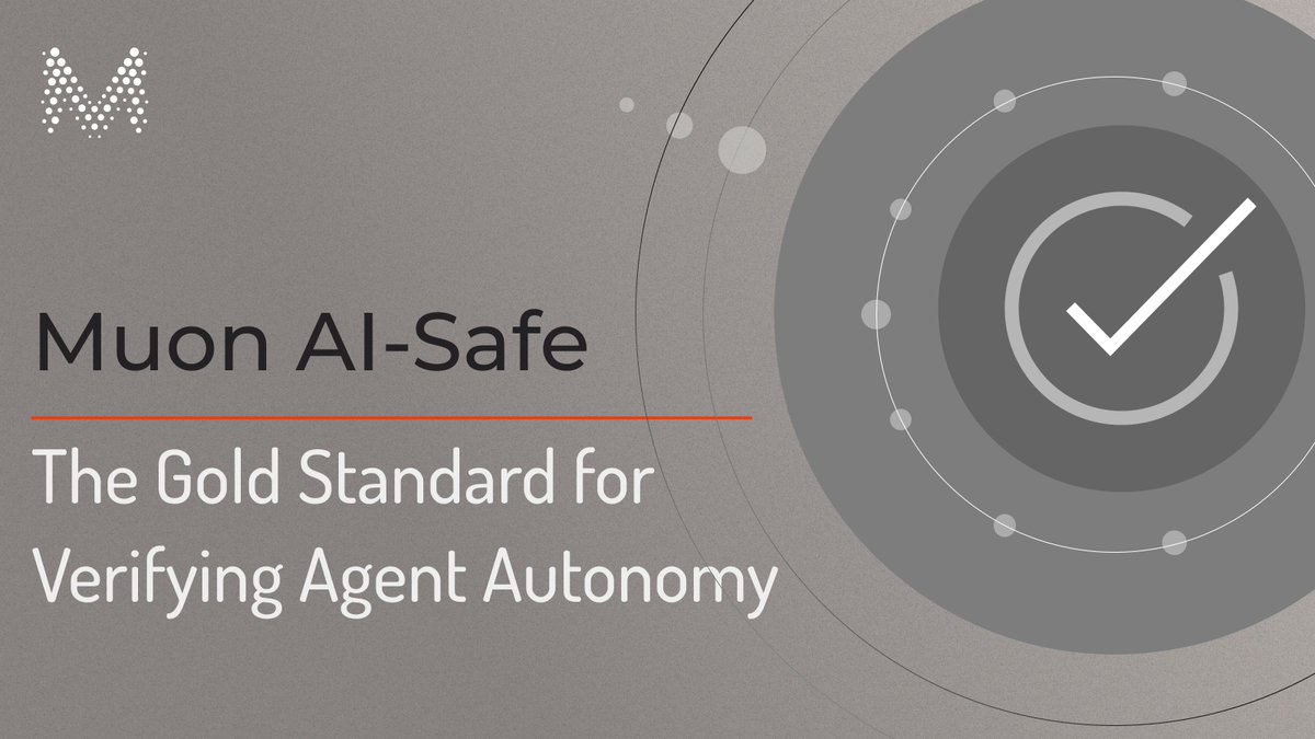 muon_net's tweet photo. Today's incident highlights the importance of verifying how autonomous an AI Agent really is.

We need a gold standard for verifying agent autonomy; this is exactly what Muon AI-Safe offers. https://t.co/hWDWMDjxHi