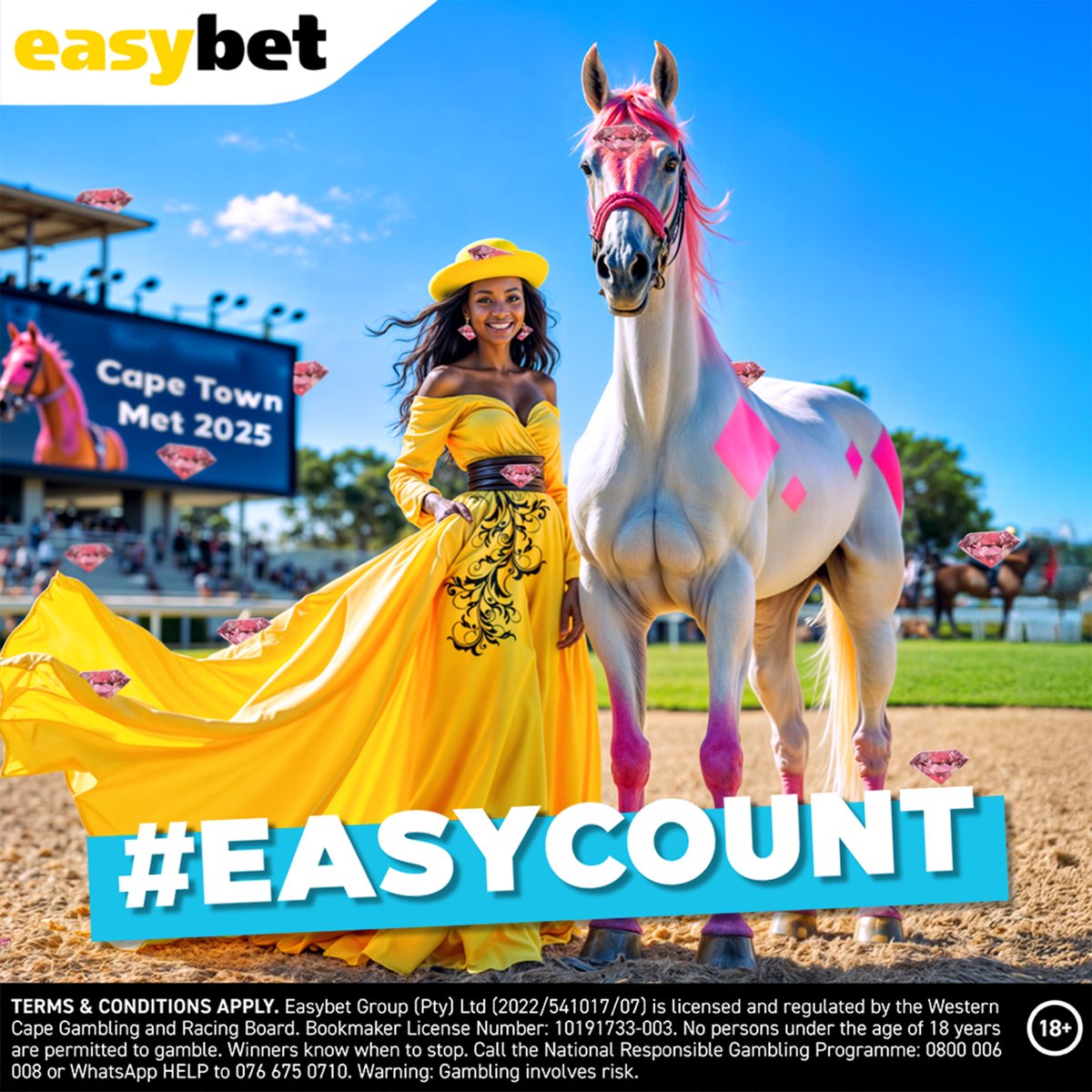 Easybet_SA's tweet image. ✨ Cape Town Met 2025 is almost here! ✨

The big race is on 25 January 2025, but let’s start with a challenge! 💎 How many shiny pink diamonds can you find in the image? (Not the ◆ shapes—look for the sparkle!)

Comment your answer below and follow us to join the fun! 🏇 

Bet…