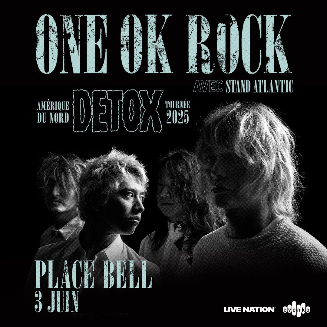 evenko's tweet image. NOUVELLE ANNONCE: @ONEOKROCK_japan sera de passage à la @Place_Bell le 3 juin prochain avec @standatlantic comme invité spécial ⭐️ Billets en vente le 31 janvier à 10h!

Courez la chance de gagner une paire de billets en participant au concours sur notre page Instagram!
-
JUST…