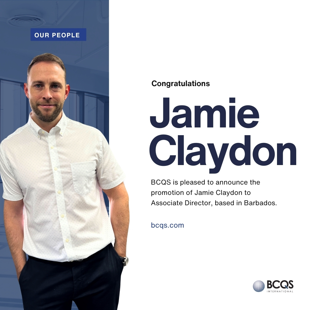 BCQS's tweet photo. Exciting news! Congrats to Gineille Felix &amp; Jamie Claydon on their promotions to Associate Directors in our Barbados office! Their exceptional work in valuation, cost management &amp; project management services drives our success across the Caribbean. More: https://t.co/VycZjsJxLH https://t.co/7vJIryBN6i