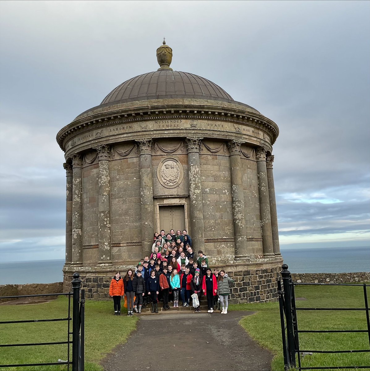 StJohnColeraine's tweet photo. Y7 had a fantastic day last Friday with their friends from @KillowenPS at Downhill Forest and Castlerock Beach. They walked to Mussenden Temple where they enjoyed the spectacular views across the North Coast. #LivingAndLearningTogether https://t.co/Rs8Ak1Nl7v