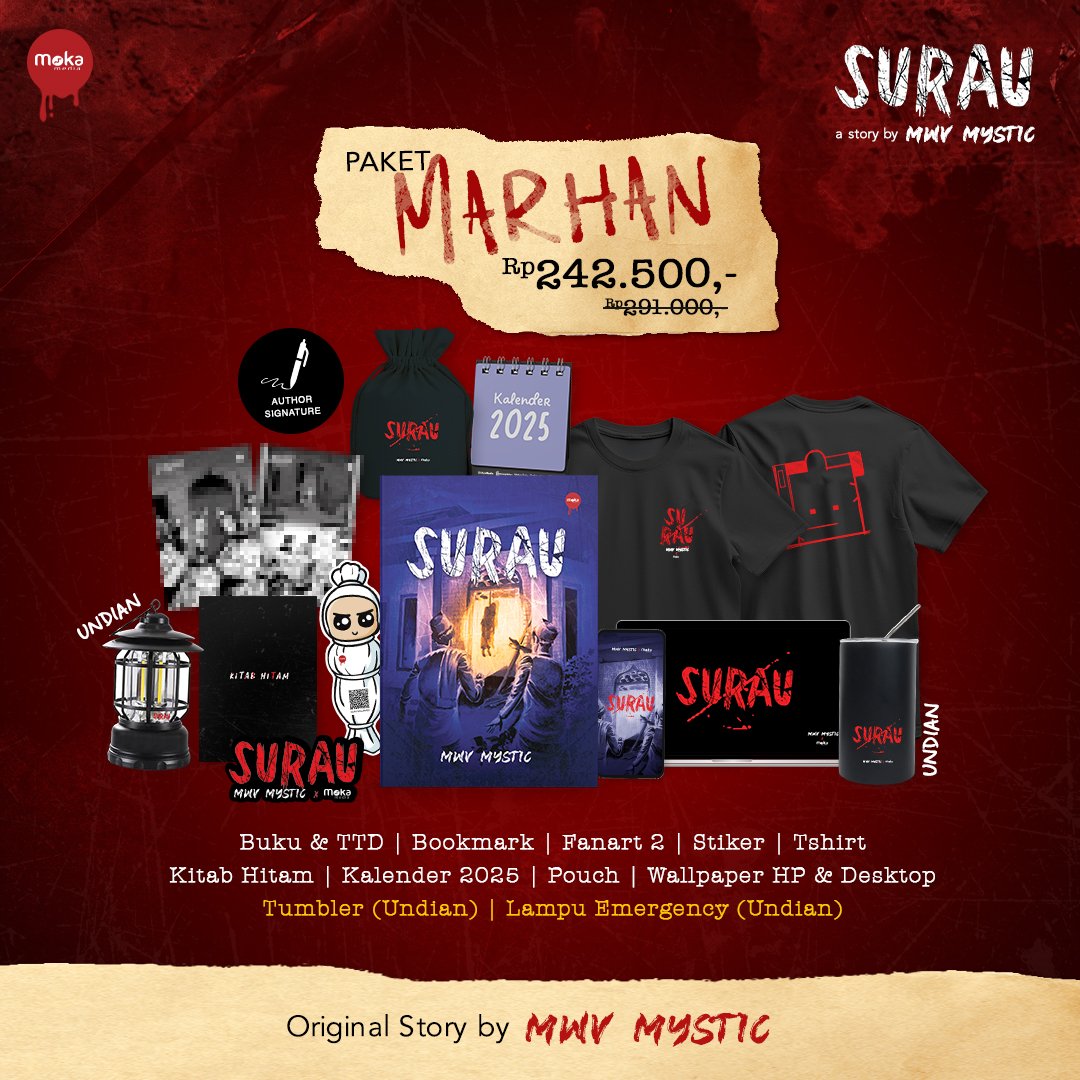 bukukatia's tweet photo. Siap-siap ikutan PO Surau @mwv_mystic di buka pukul 00.00 wib. Kalian mau jemput siapa?
Link pemesanan: https://t.co/7YAs075156
@redaksimoka
#mwvmystic #surau #mokamedia #bukunovel #pembaca #penulis #bukuhoror #hororindonesia #misterindonesia #bukuindonesia https://t.co/bCvdPNC8X4