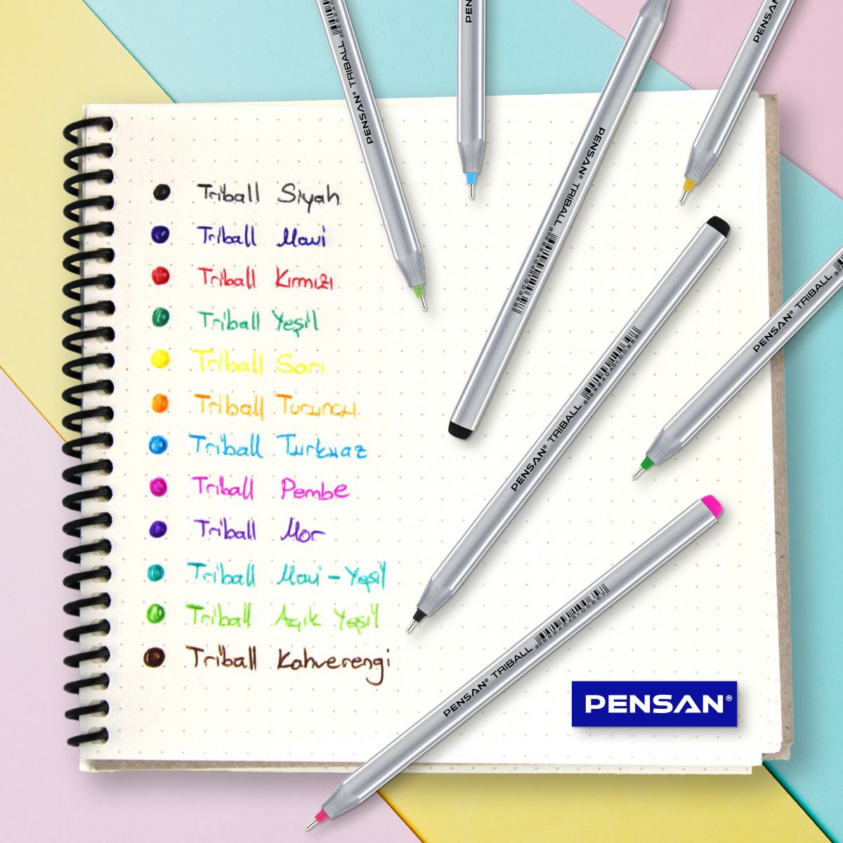Pensan Triball tükenemez kalemler ile renklerin büyüsünü keşfedin! 🌈 Her kalemde farklı bir dünya, her renkte bambaşka bir macera sizleri bekliyor. 

--
#pensan #PensanTriball #RenklerinGücü #triball #tükenmezkalem #YaratıcılığınızıKeşfedin #KalemSanatı #RenkliYazılar