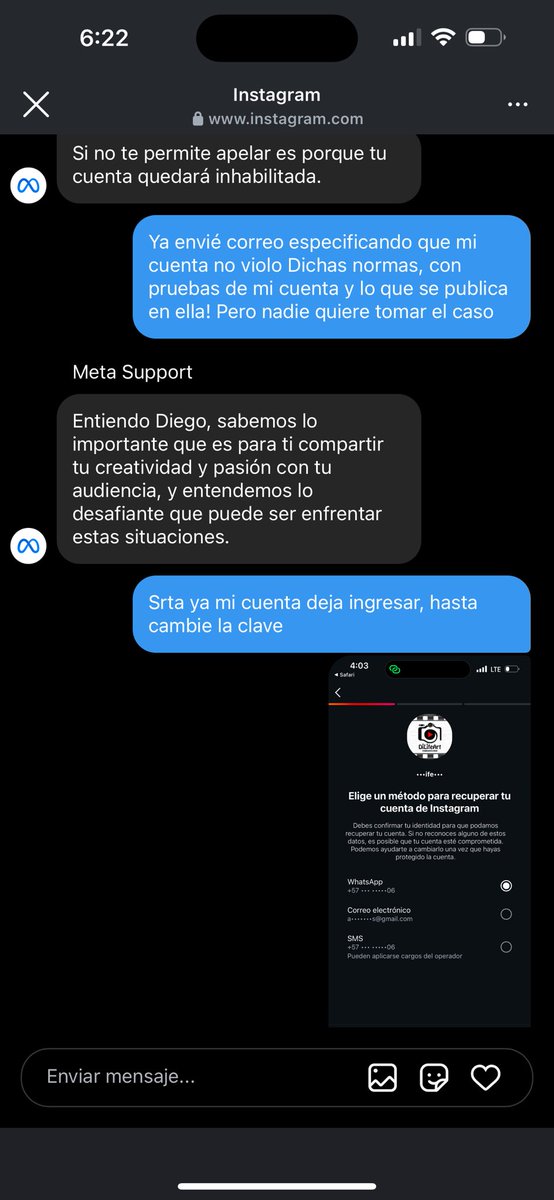 DiLifeArt's tweet photo. @Meta y @Instagram: ¿cuántos creadores y emprendedores más están enfrentando estos problemas? Mi cuenta @dilifeart lleva meses inhabilitada y no hay solución clara. Necesitamos respuestas. #InstagramHelp #MetaSupport #instagramdisabled 

Porque se dicen llamar soporte si ahora en los chat me indican que solo es chat informativo! ¿Entonces cuál es verdadero soporte que uno recibe como cliente o usuario? @finkd @andymstone @guyro @mosseri